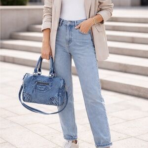 Blue Denim Handbag
